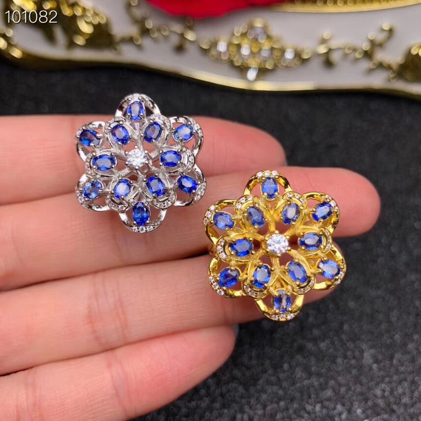 SYEM04 sapphire gemstone pendant for necklace real natural gem good cut birthday anniversary party gift girl fine ornament