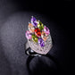 SYEM05 Hot Sale Fashion National Style colorful Ring for woman Crystal Color Ring Jewelry gift For Women Christmas gifts