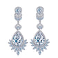 DEM91 Hot Sale Super Flash Micro Water long Earrings for woman Beautiful Lady blue and red white Earrings Earrings Dinner Jewelry