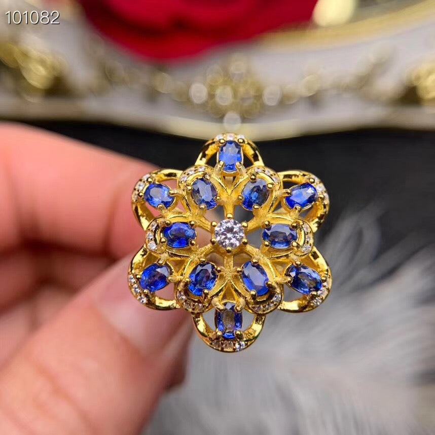 DEM84 hot sale sapphire gemstone pendant for necklace real natural gem good cut birthday anniversary party gift girl fine ornament