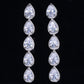 DEM87 Simple Fashion Earrings Long Water Earrings for woman Luxury Super Glitter Crystal Beautiful Earrings For Women Jewelry