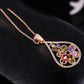 CREM11 New Fashion Luxury Pendant Flower Necklace For Women Color Crystal Retro Necklace Jewelry Birthday Gift