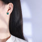DEM57 Hot sale S925 silver high carbon CZ Yellow color treasure color small square earrings retro simple women's earrings 8*8