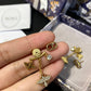 DEM17 New arrive fashion gold color white earring  for woman jewelry beautiful jewelry no with box
