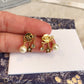 DEM25 New arrive fashion gold color white earring  for woman jewelry beautiful jewelry no with box