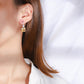 DEM89 2022 Hot sale New arrive pink earring for woman gift color Retro Simple Women's Stud Earrings for woman jewelry