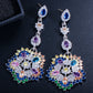 DEM02 Hot sale S925 Silver Needle Tassel for Women's long Earrings Beautiful Bride Noble colorful Earrings jewelry gift