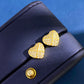 New arrive Micro-set zircon full of crystal rivets love-shaped earrings for woman ins style simple  small temperament earrings jewelry